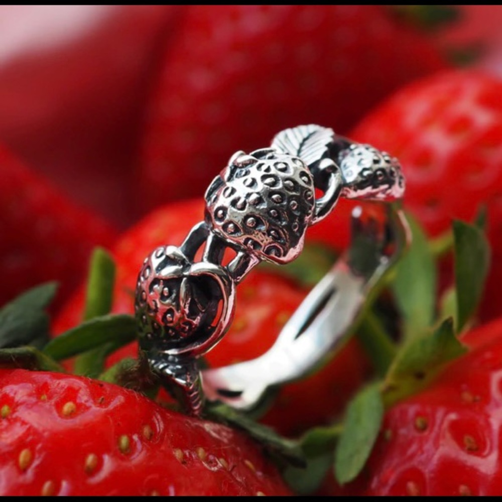 Sterling Silver Strawberry Fields Ring